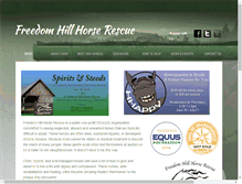 Tablet Screenshot of freedomhillhorserescue.com